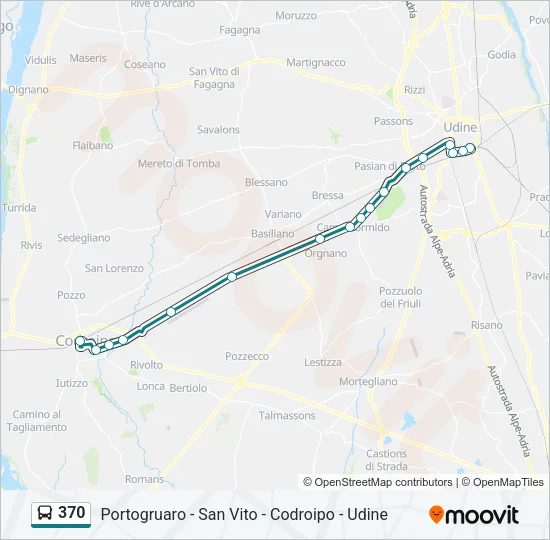 370 Bus Line Map