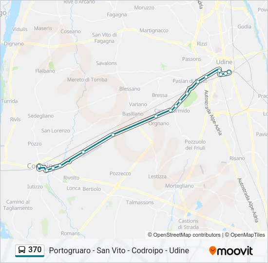 370 Bus Line Map