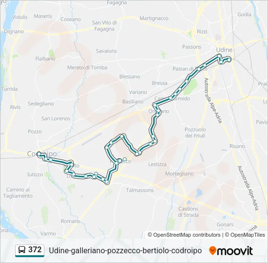 372 Bus Line Map