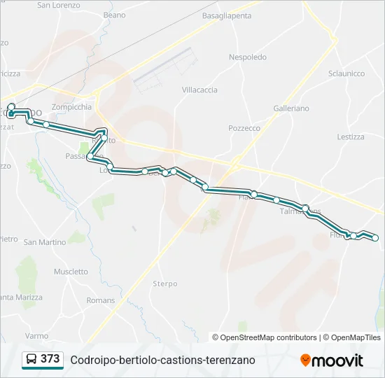 373 Bus Line Map