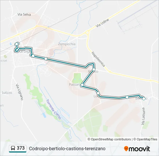373 Bus Line Map