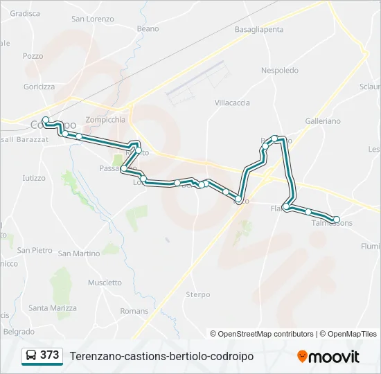 373 Bus Line Map