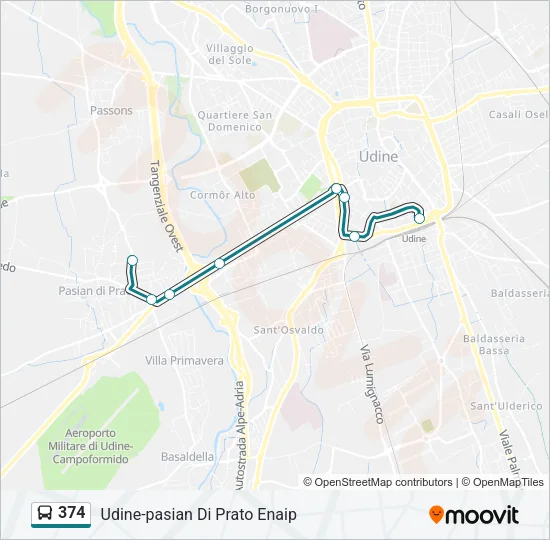 374 Bus Line Map