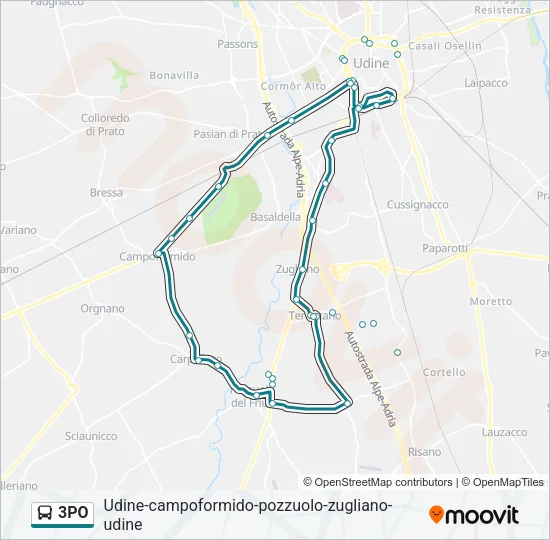 3PO Bus Line Map