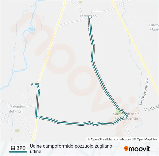 3PO Bus Line Map