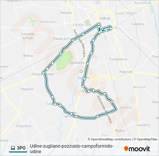 3PO Bus Line Map