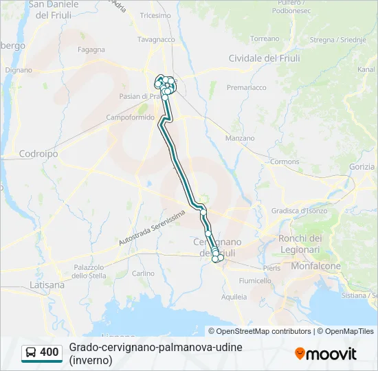 400 Bus Line Map
