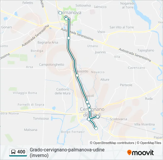 400 Bus Line Map