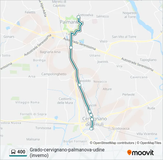 400 Bus Line Map