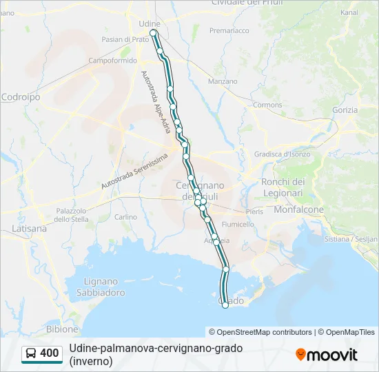 400 Bus Line Map