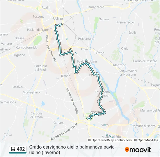 402 Bus Line Map