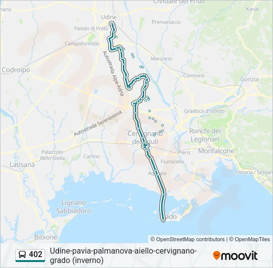 402 Bus Line Map