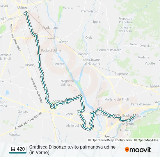 420 Bus Line Map