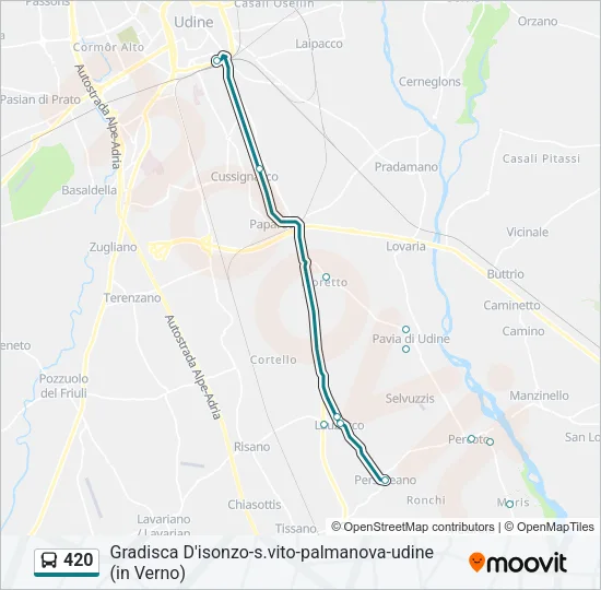420 Bus Line Map