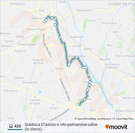 420 Bus Line Map
