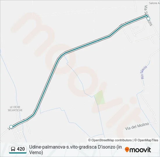 420 Bus Line Map