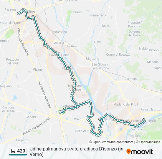 420 Bus Line Map