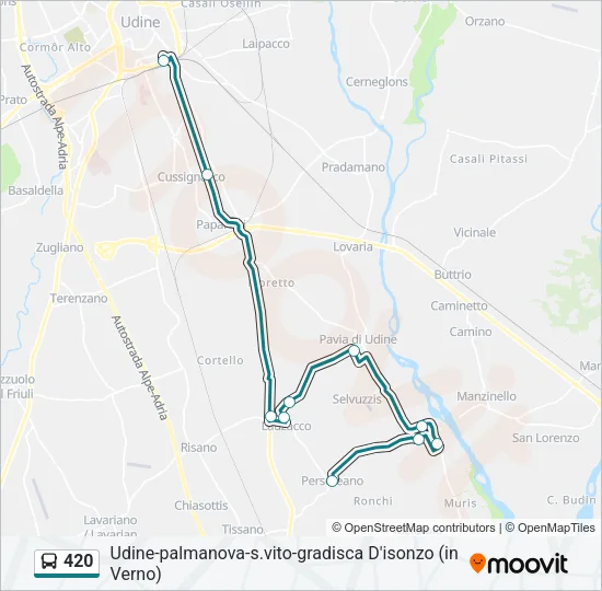 420 Bus Line Map