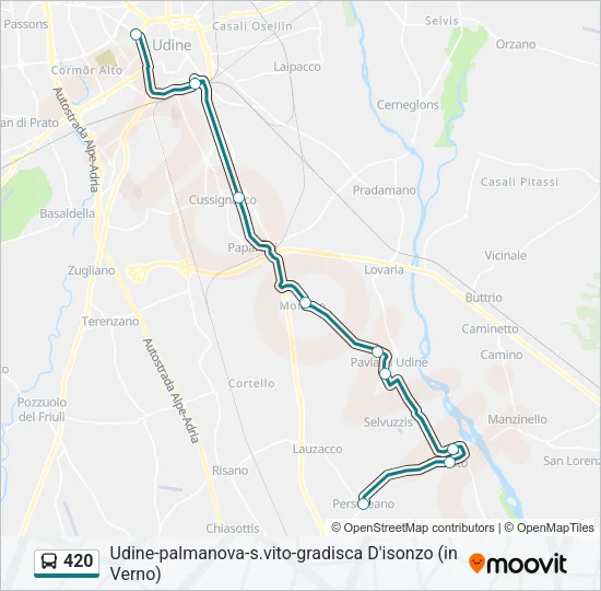 420 Bus Line Map