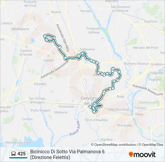 425 Bus Line Map
