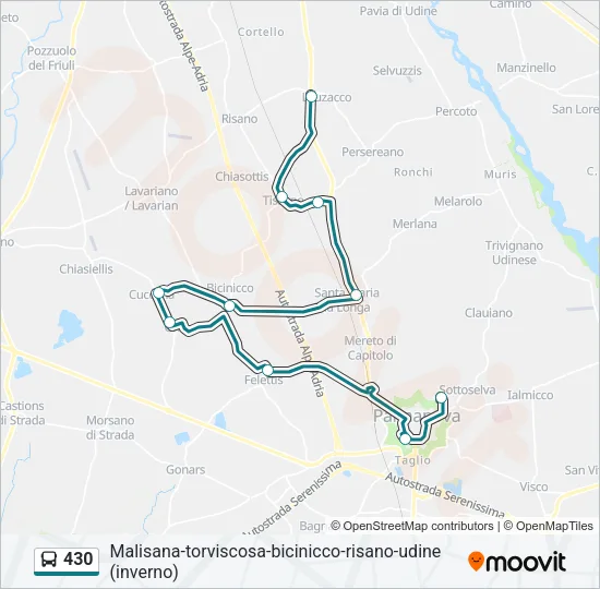 430 Bus Line Map