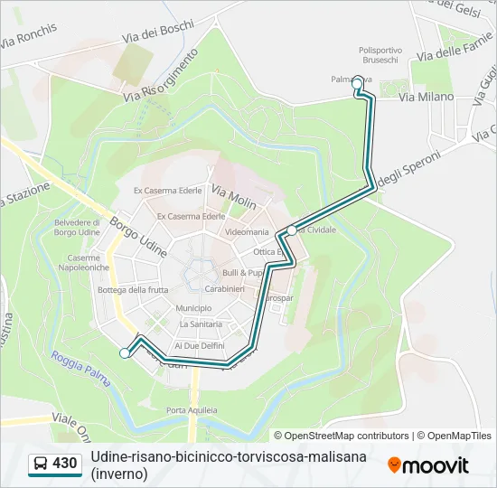430 Bus Line Map