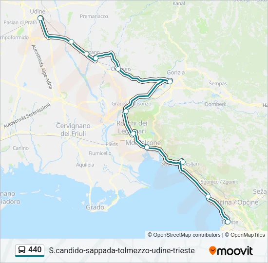 440 Bus Line Map