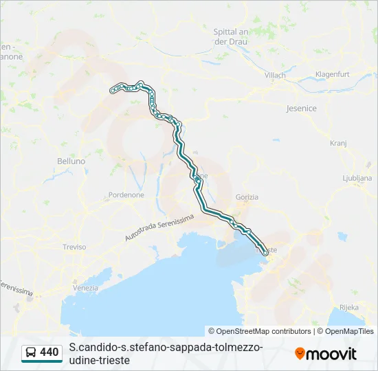 440 Bus Line Map
