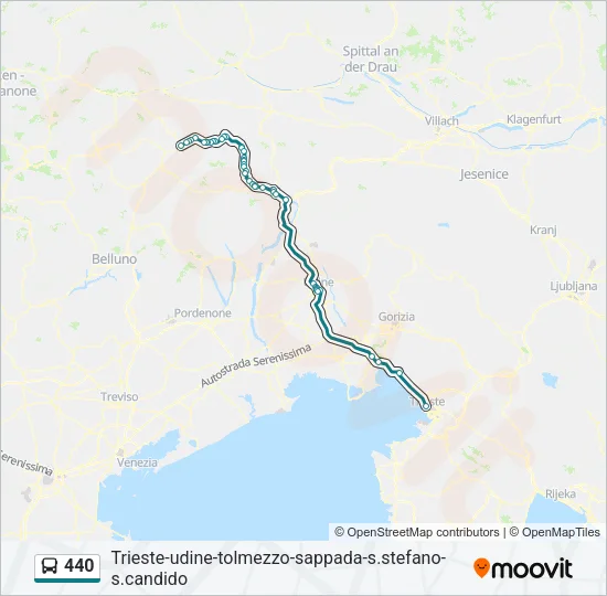 440 Bus Line Map
