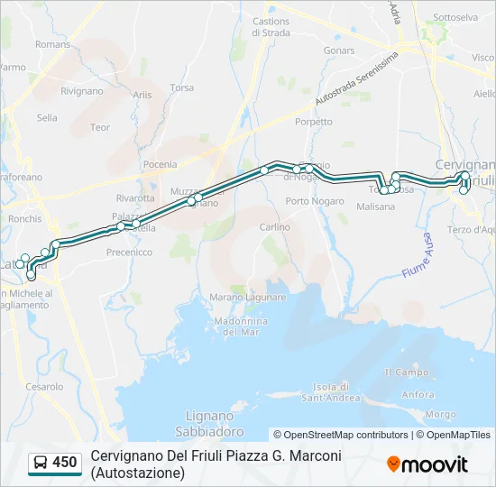 450 Bus Line Map