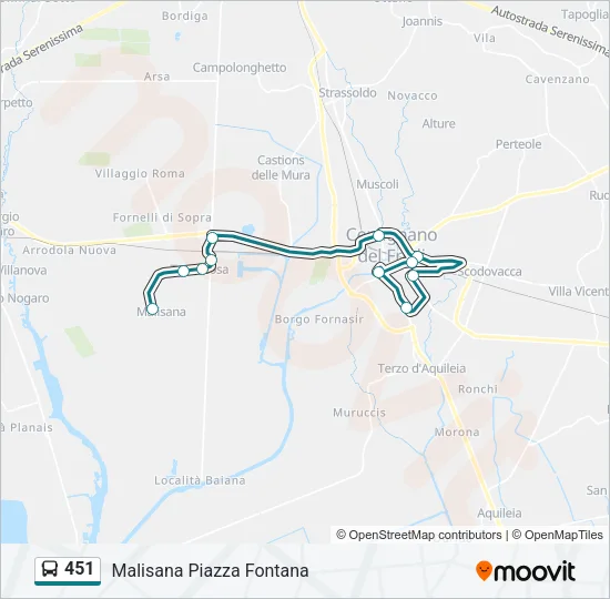 451 Bus Line Map