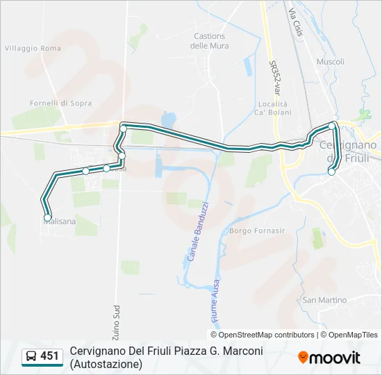 451 Bus Line Map