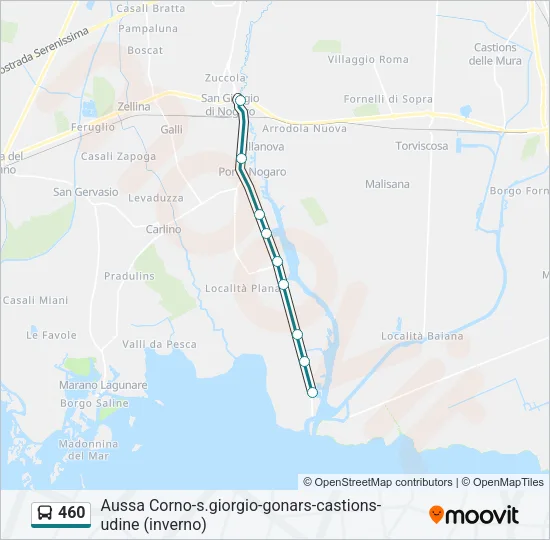 460 Bus Line Map