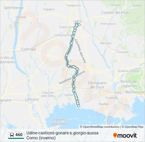 460 Bus Line Map