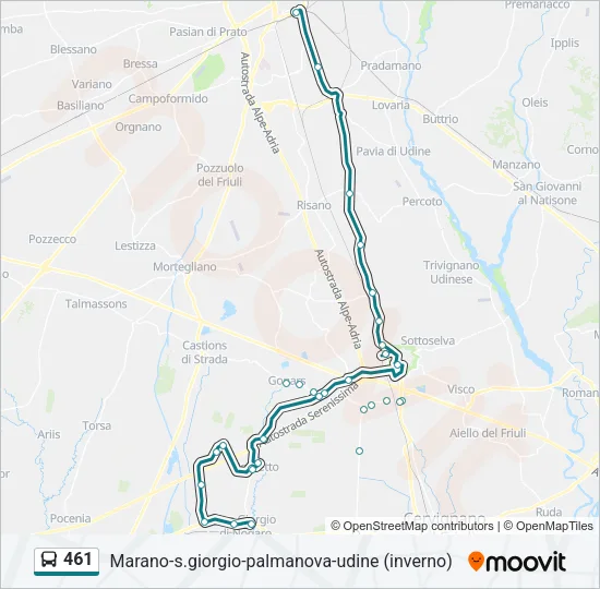 461 Bus Line Map