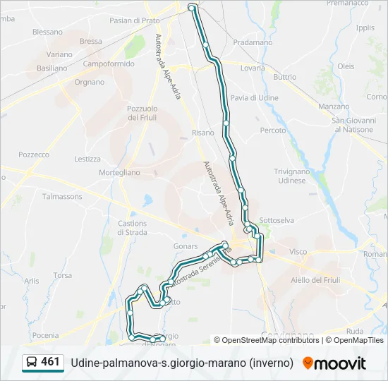 461 Bus Line Map