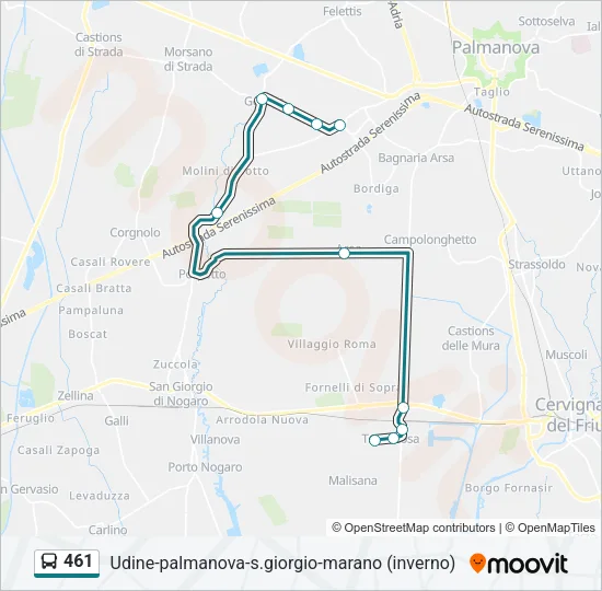 461 Bus Line Map