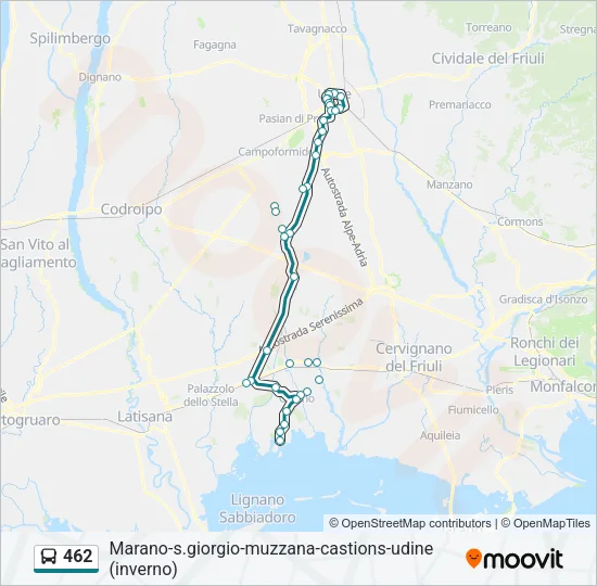 462 Bus Line Map
