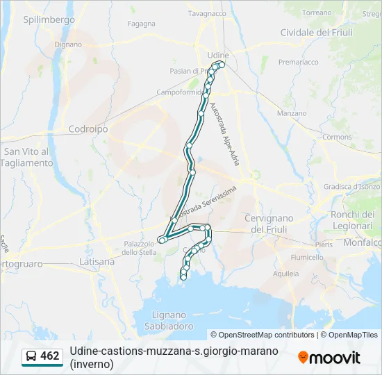 462 Bus Line Map
