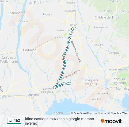 462 Bus Line Map