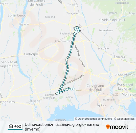 462 Bus Line Map