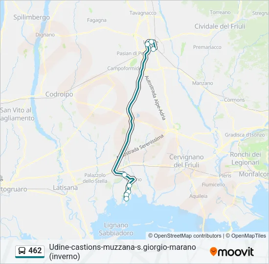462 Bus Line Map