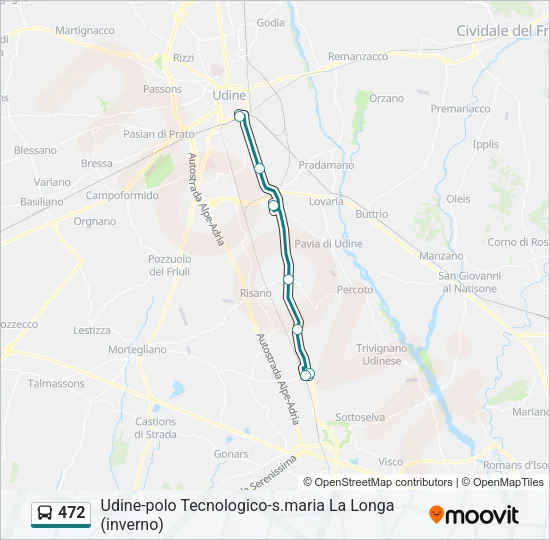472 Bus Line Map
