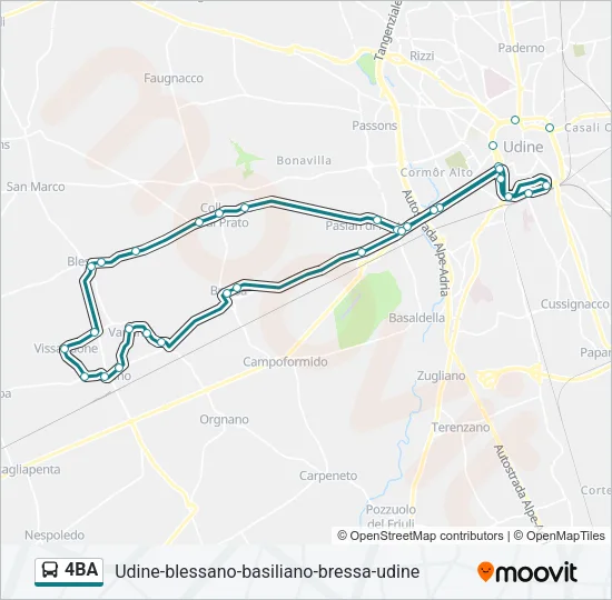 4BA Bus Line Map