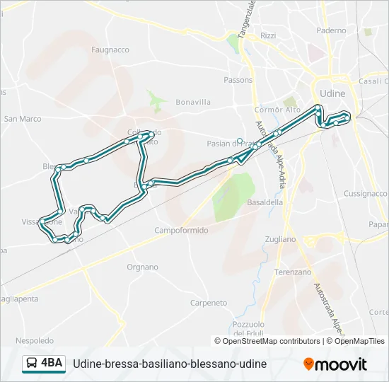4BA Bus Line Map