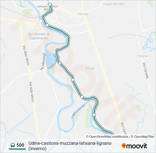 500 Bus Line Map