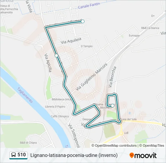 510 Bus Line Map