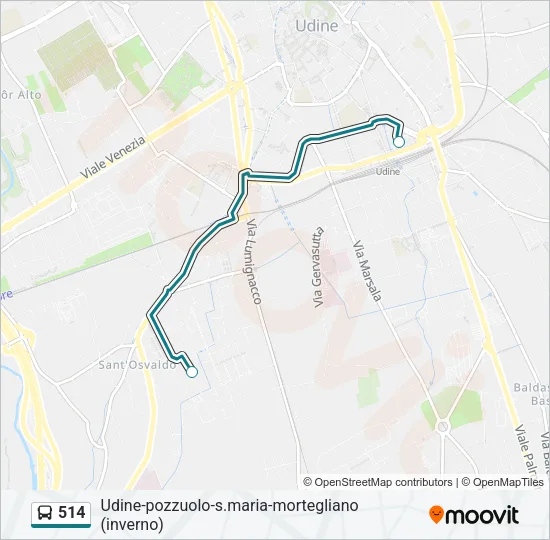Percorso linea bus 514