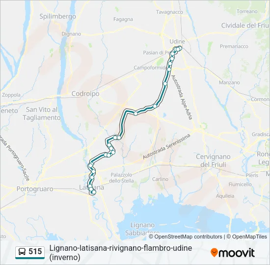 515 Bus Line Map