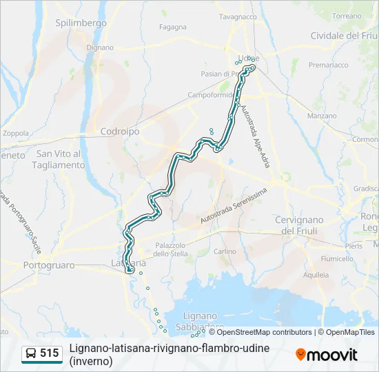 515 Bus Line Map